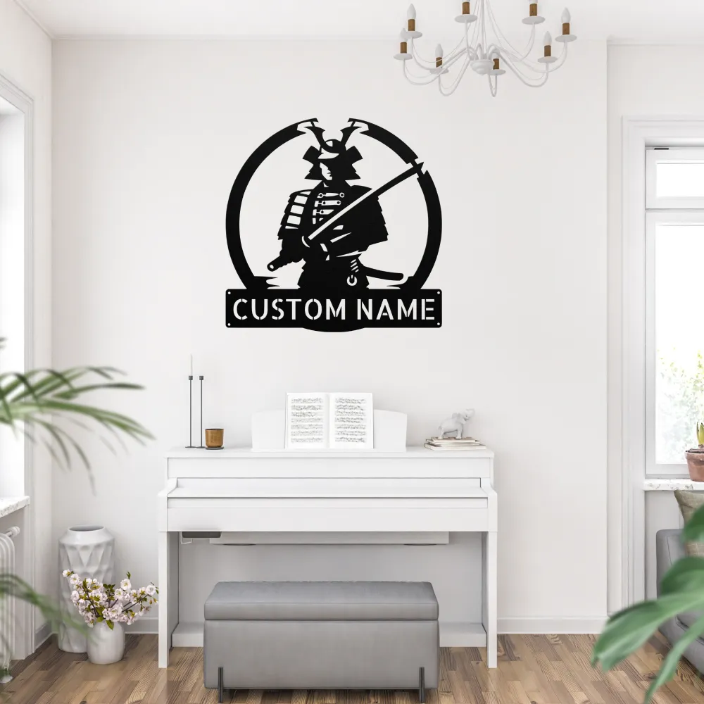 Custom Samurai Metal Sign Custom Samurai Metal Sign