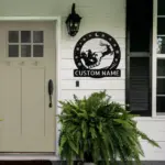 Custom Santa Riding Sleigh Metal Sign