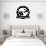 Custom Santa Riding Sleigh Metal Sign