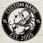 Custom Scorpio Zodiac Metal Sign