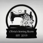 Custom Sewing Machine Metal Sign