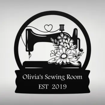 Custom Sewing Machine Metal Sign
