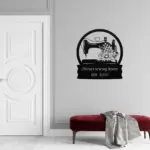 Custom Sewing Machine Metal Sign