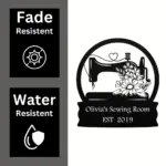 Custom Sewing Machine Metal Sign