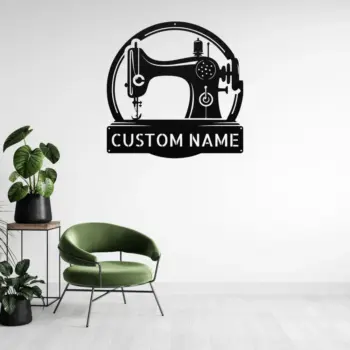 Custom Sewing Metal Sign
