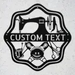 Custom Sewing Tools Metal Sign