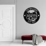 Custom Sheep Scene Metal Sign