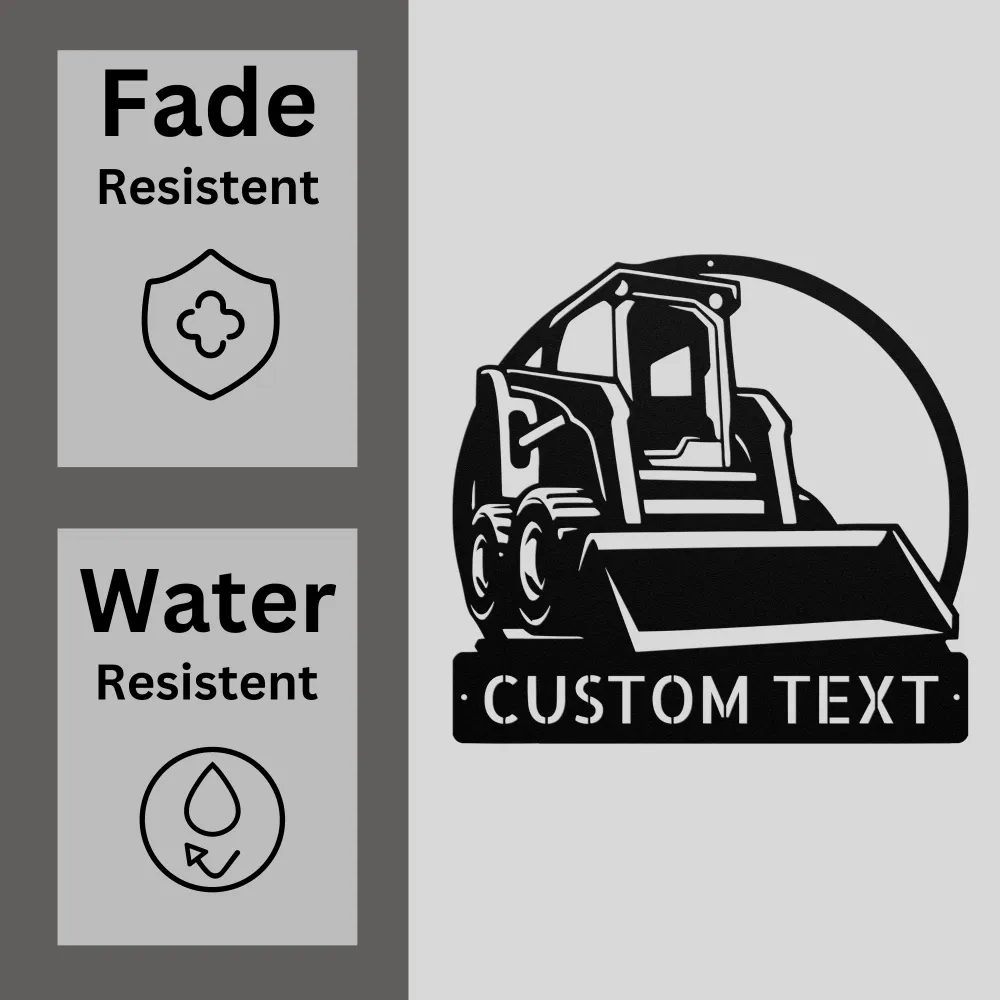 Custom Skid Steer Metal Sign Custom Skid Steer Metal Sign
