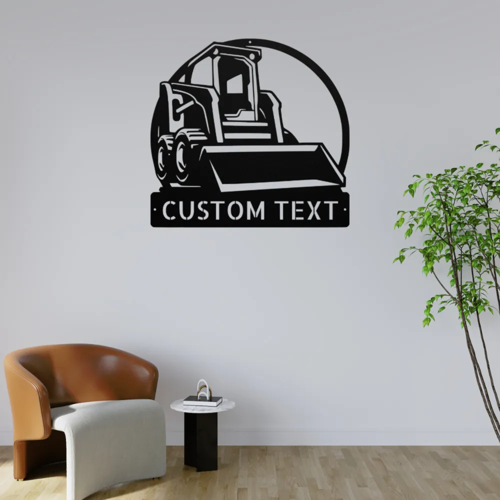 Custom Skid Steer Metal Sign Custom Skid Steer Metal Sign