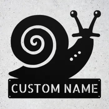 Custom Snail Metal Sign