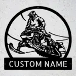 Custom Snowmobile Jump Metal Sign