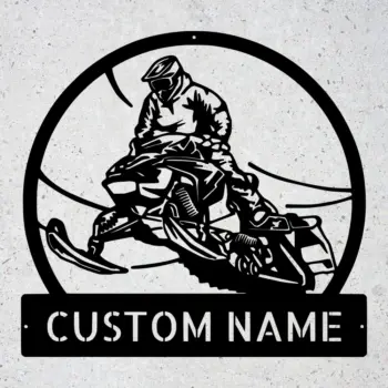 Custom Snowmobile Jump Metal Sign