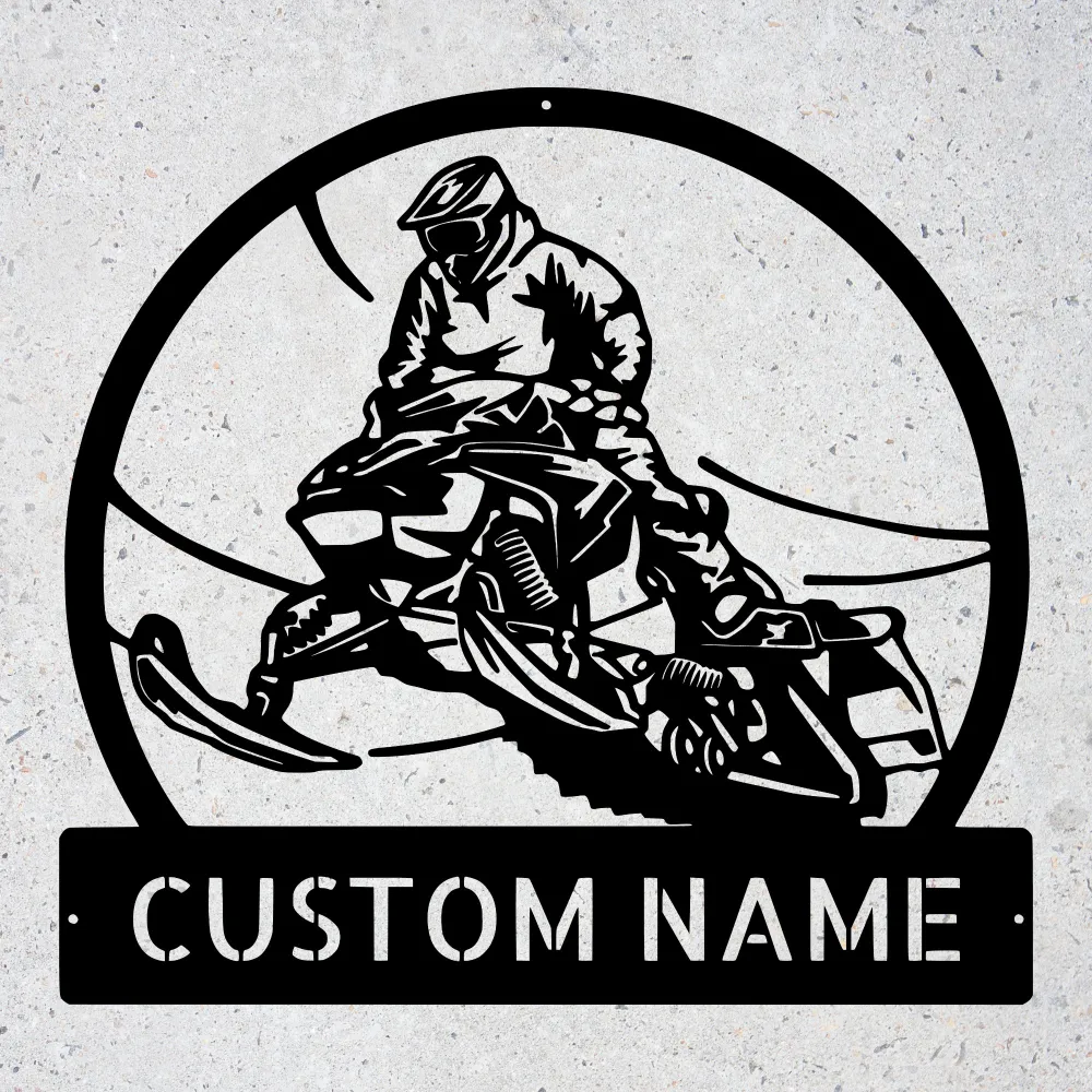Custom Snowmobile Jump Metal Sign Custom Snowmobile Jump Metal Sign