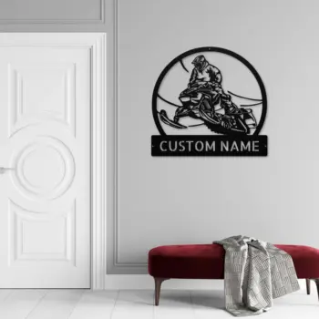 Custom Snowmobile Jump Metal Sign
