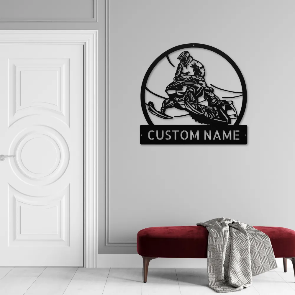Custom Snowmobile Jump Metal Sign Custom Snowmobile Jump Metal Sign