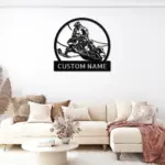 Custom Snowmobile Jump Metal Sign