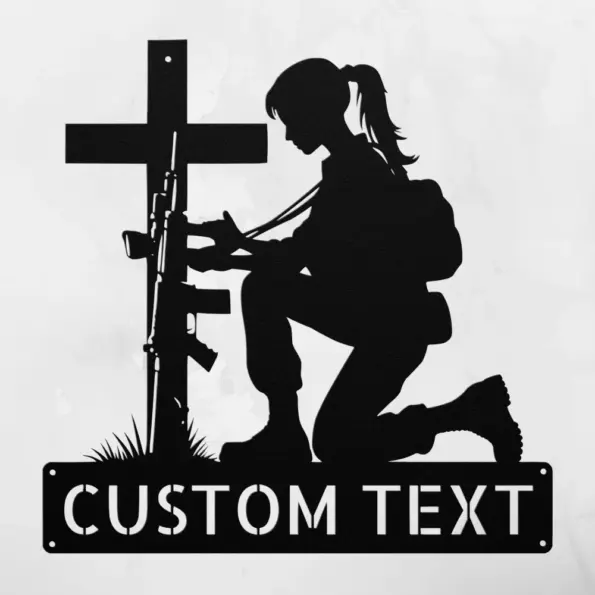 Custom Soldier Memorial Metal Sign
