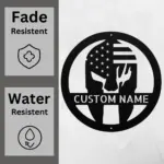 Custom Spartan Helmet Metal Sign