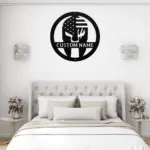 Custom Spartan Helmet Metal Sign