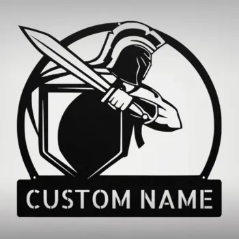 Custom Spartan Metal Sign