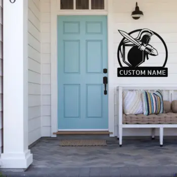 Custom Spartan Metal Sign