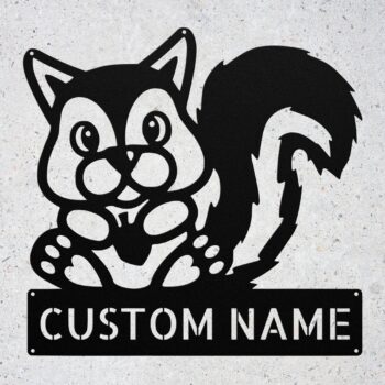 Custom Squirrel Metal Sign