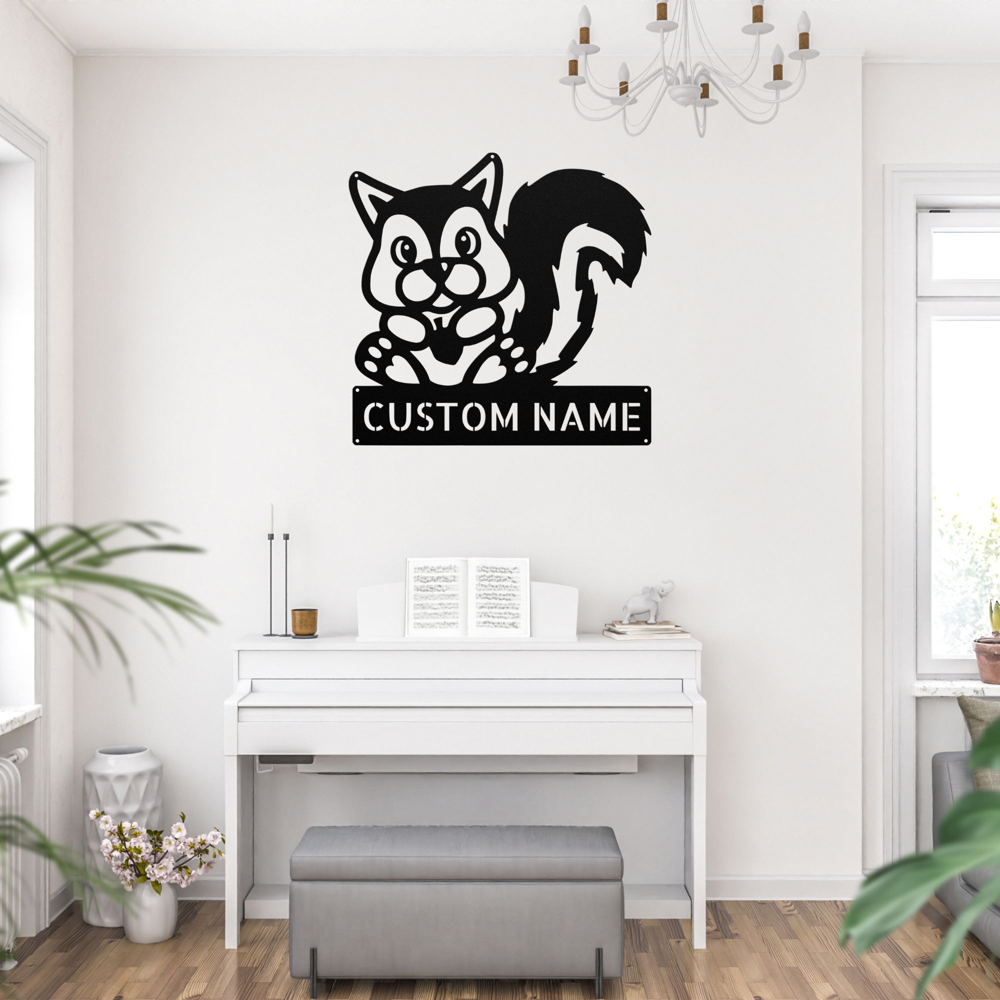 Custom Squirrel Metal Sign Custom Squirrel Metal Sign