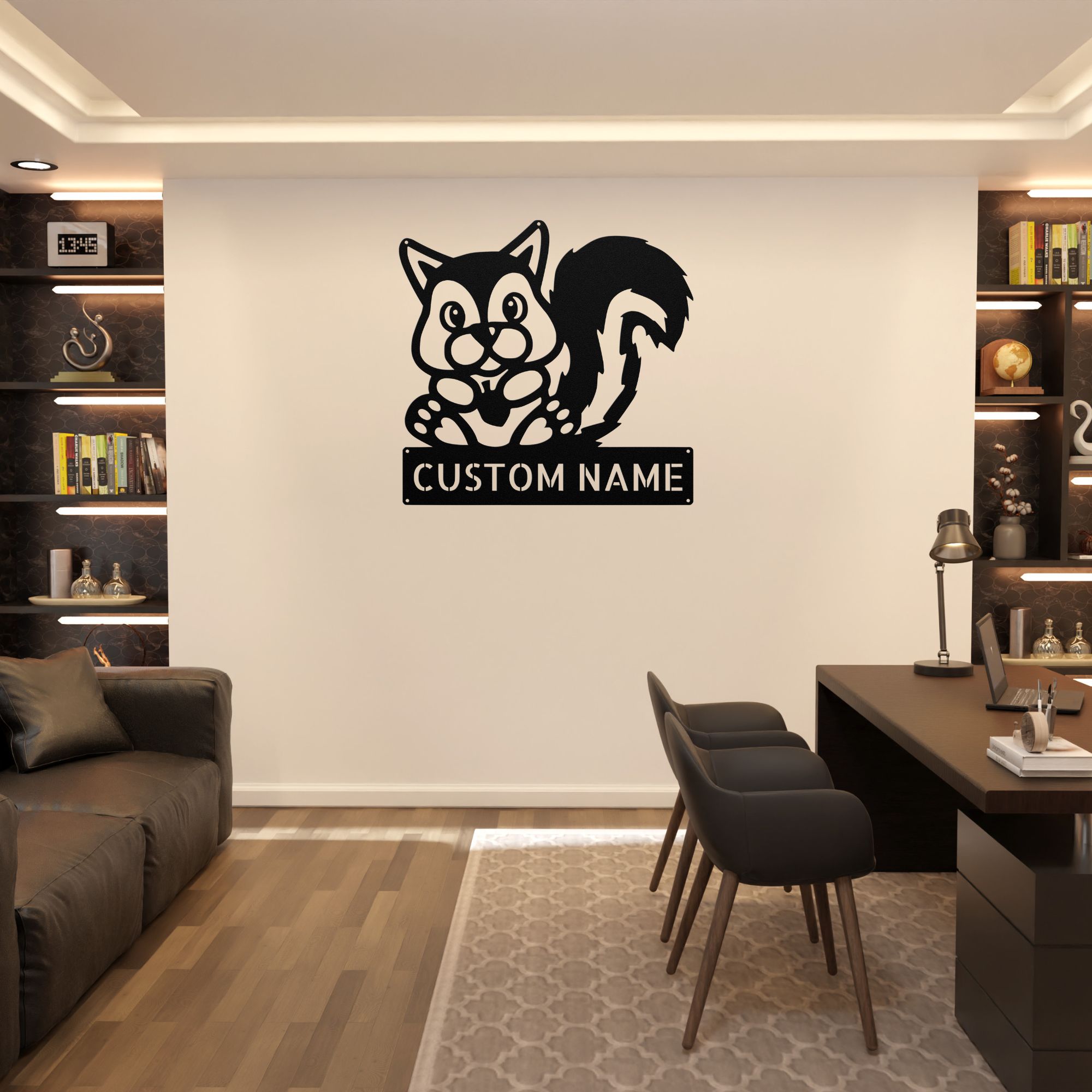Custom Squirrel Metal Sign Custom Squirrel Metal Sign