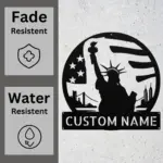 Custom Statue Of Liberty Metal Sign