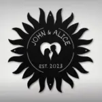 Custom Sun Couple Metal Sign