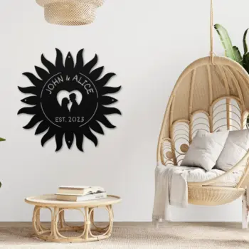 Custom Sun Couple Metal Sign