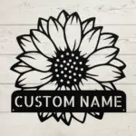Custom Sunflower Metal Sign