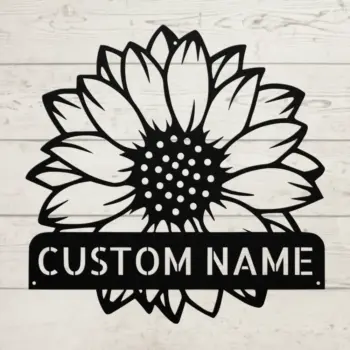 Custom Sunflower Metal Sign