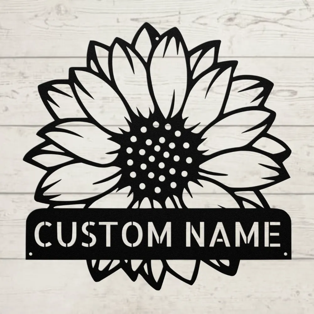 Custom Sunflower Metal Sign Custom Sunflower Metal Sign