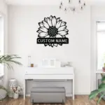 Custom Sunflower Metal Sign