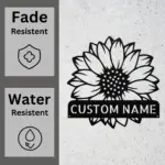 Custom Sunflower Metal Sign