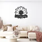 Custom Sunflower Metal Sign