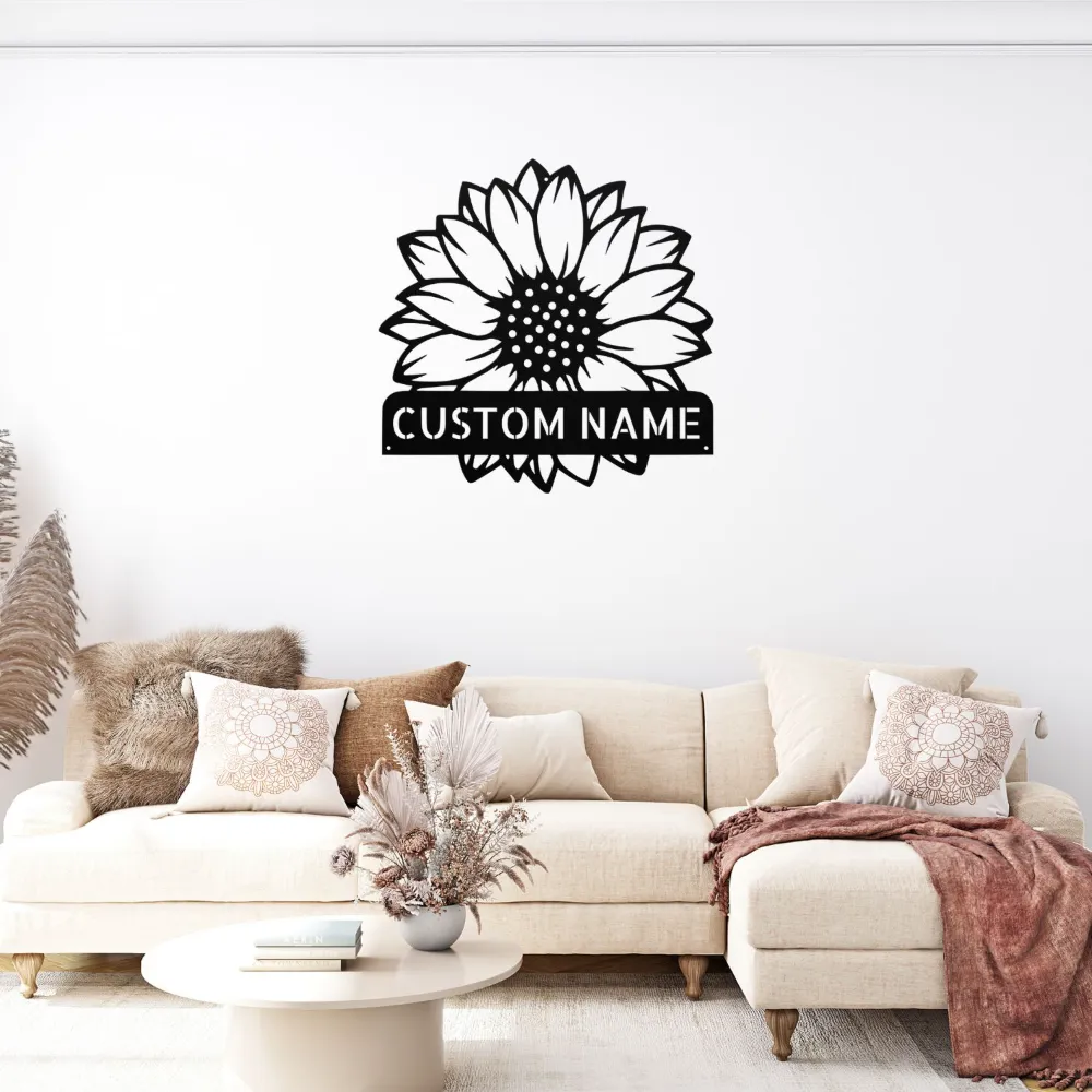 Custom Sunflower Metal Sign Custom Sunflower Metal Sign