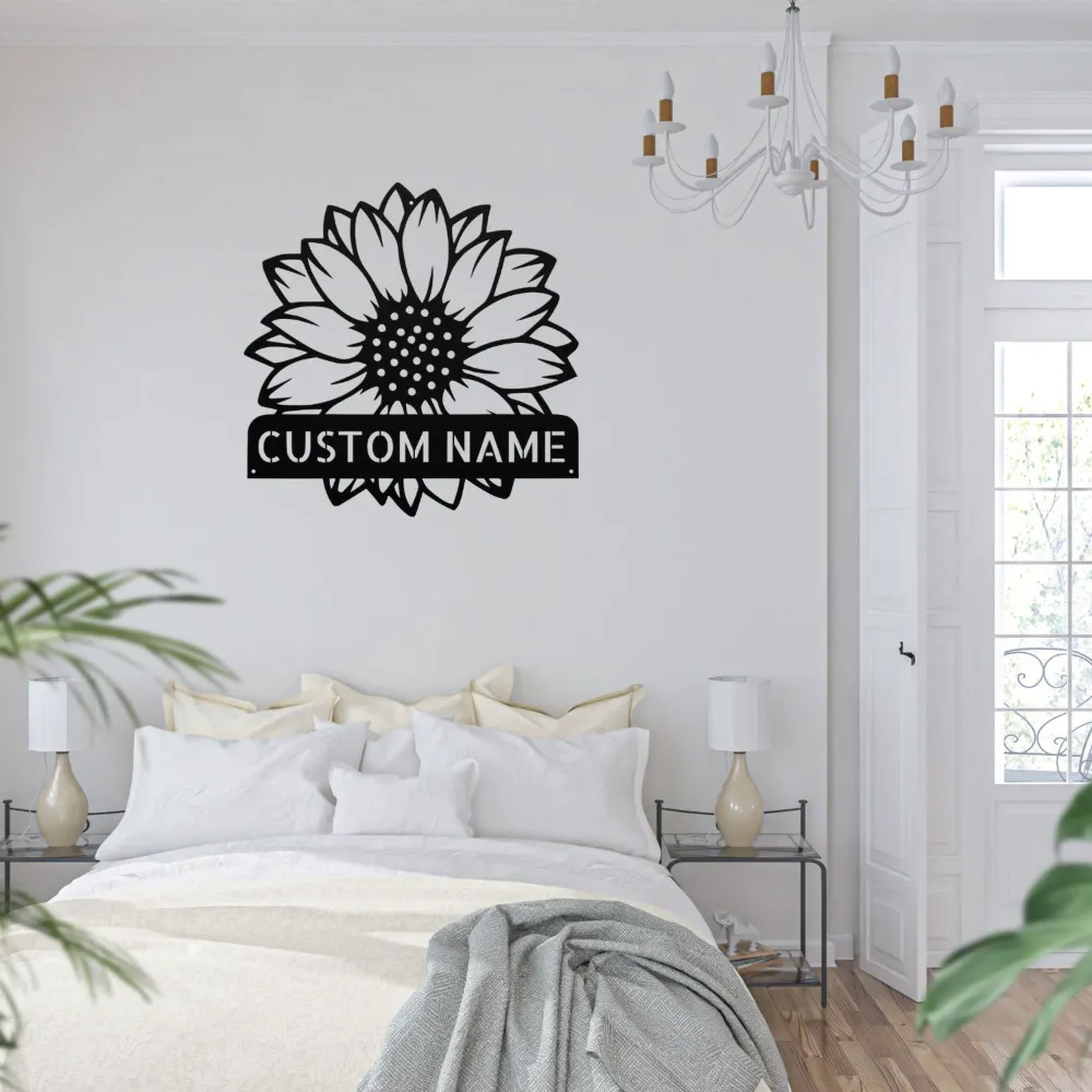 Custom Sunflower Metal Sign Custom Sunflower Metal Sign