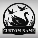 Custom Swan Metal Sign