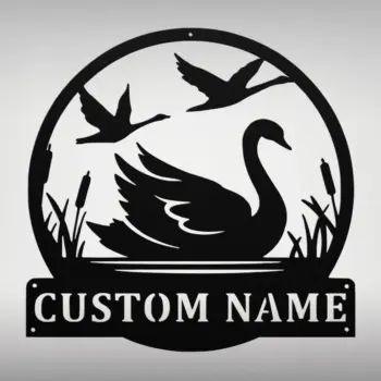 Custom Swan Metal Sign