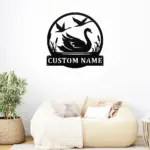 Custom Swan Metal Sign