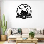 Custom Swan Metal Sign