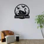 Custom Swan Metal Sign