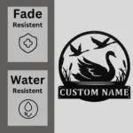 Custom Swan Metal Sign