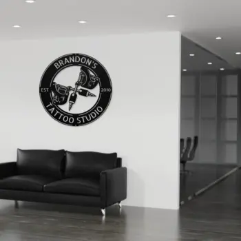 Custom Tattoo Machine Metal Sign