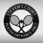 Custom Tennis Rackets Metal Sign