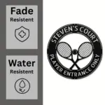 Custom Tennis Rackets Metal Sign