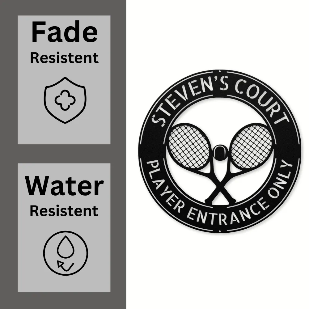 Custom Tennis Rackets Metal Sign Custom Tennis Rackets Metal Sign