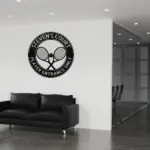 Custom Tennis Rackets Metal Sign